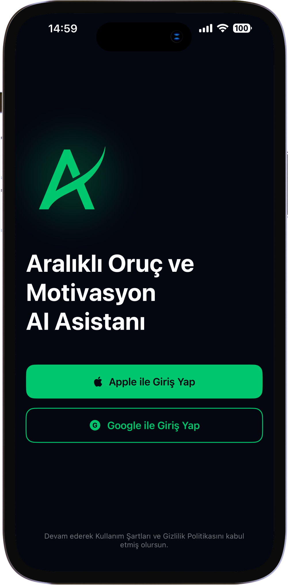 Arin Uygulaması Kayıt ve Giriş Ekranı